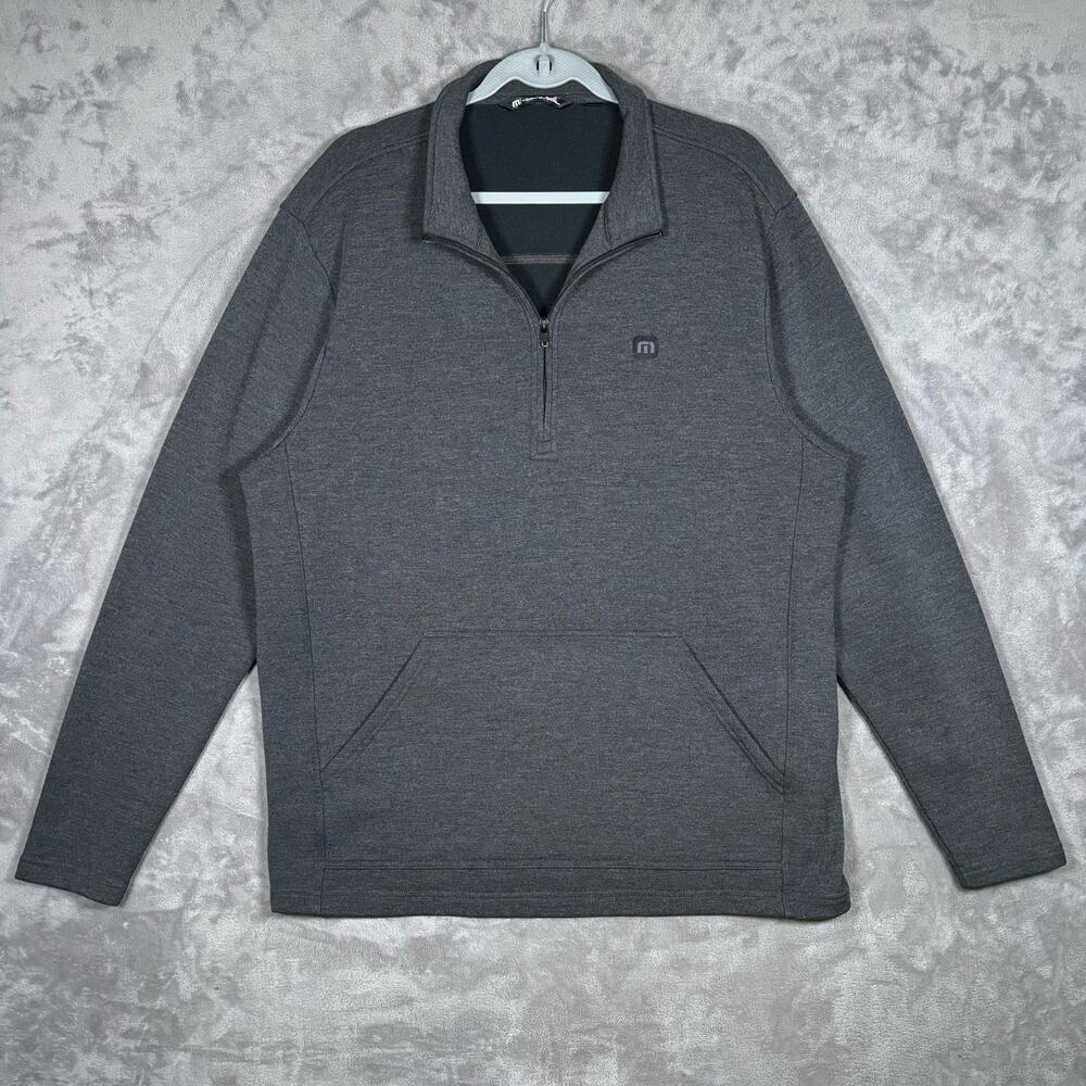 TravisMathew Gray 1/4 Zip Pullover Sweatshirt Men’s XL